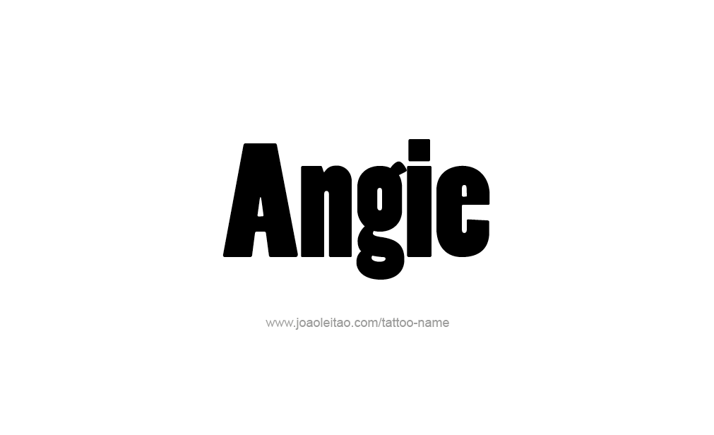 Tattoo Design  Name Angie   