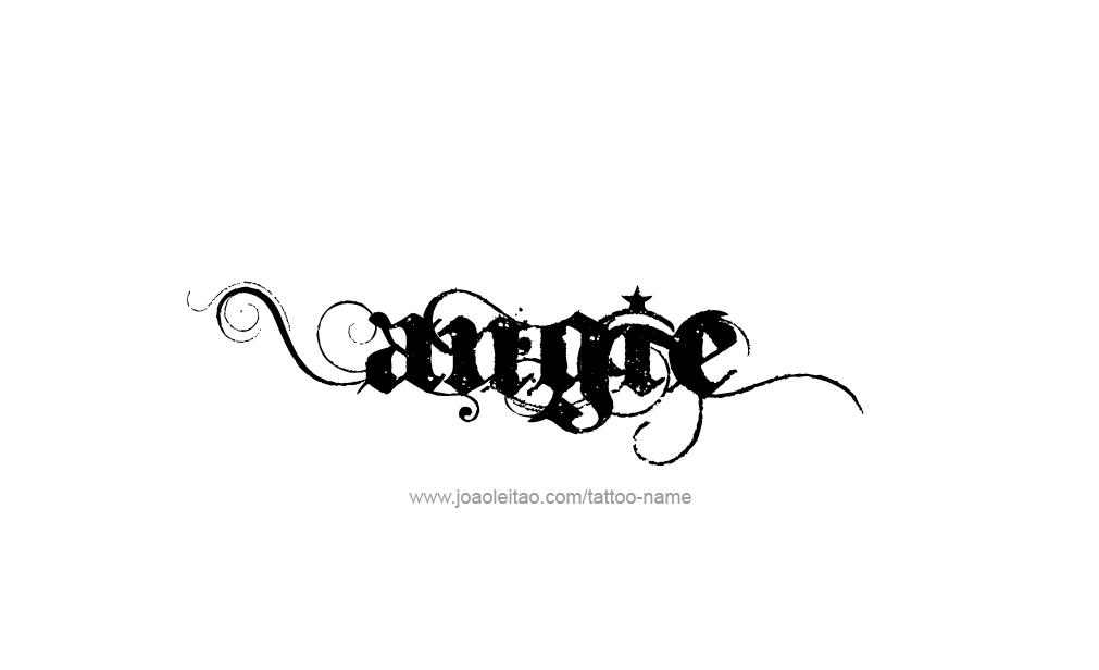 Tattoo Design  Name Angie   