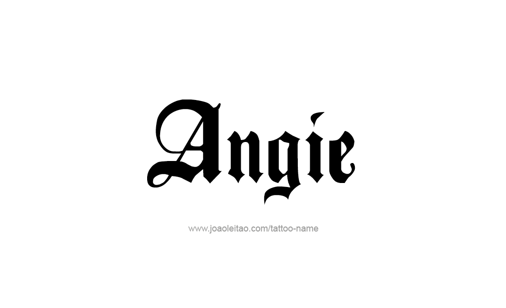 Tattoo Design  Name Angie   