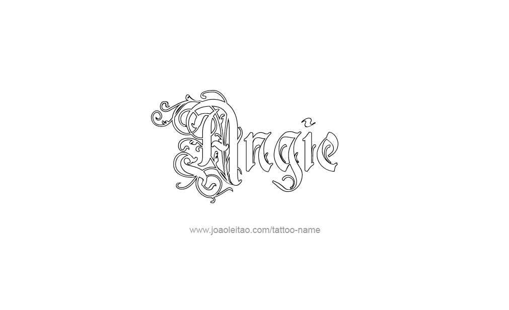 Tattoo Design  Name Angie   