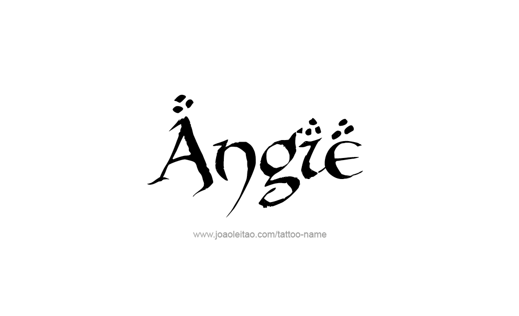 Tattoo Design  Name Angie   