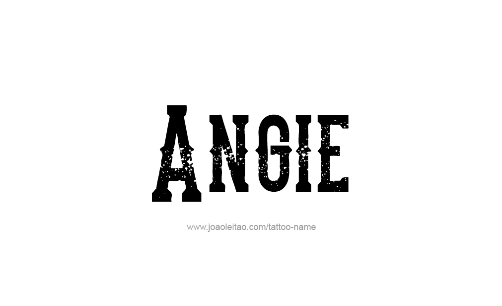 Tattoo Design  Name Angie   