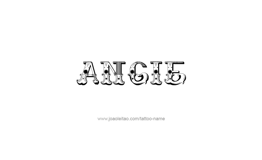 Tattoo Design  Name Angie   