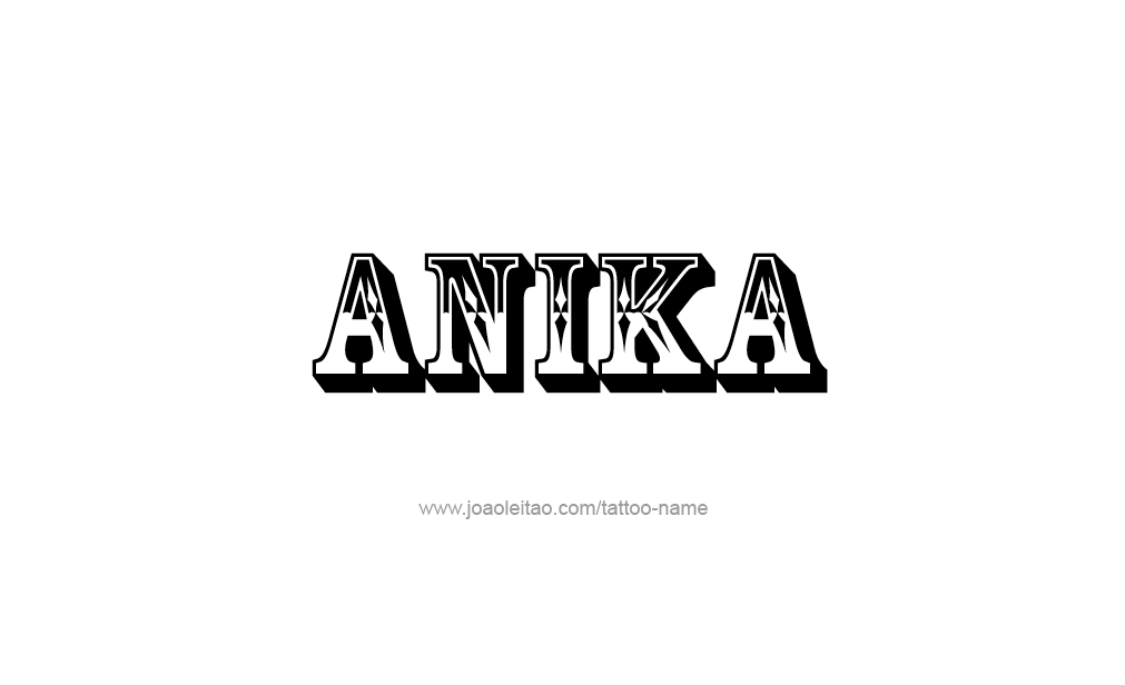 Tattoo Design  Name Anika   