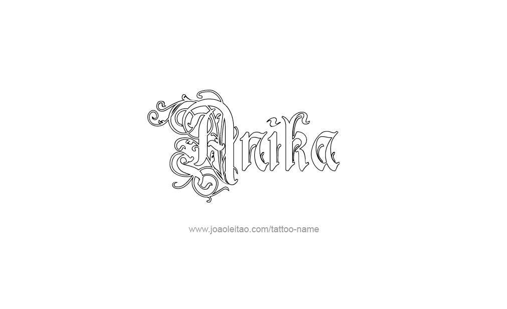 Tattoo Design  Name Anika   