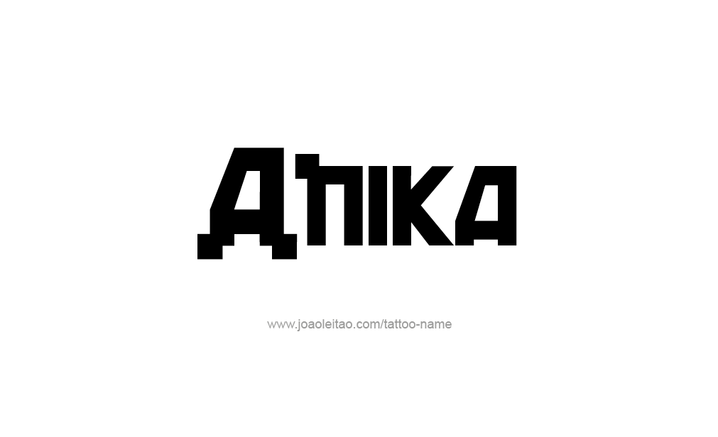 Tattoo Design  Name Anika   