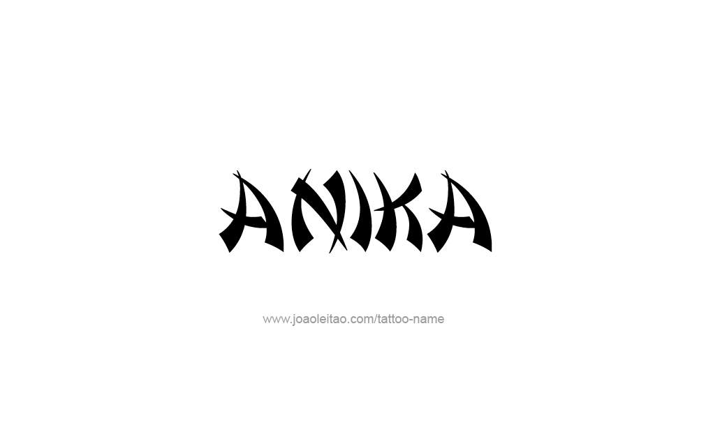 Tattoo Design  Name Anika
