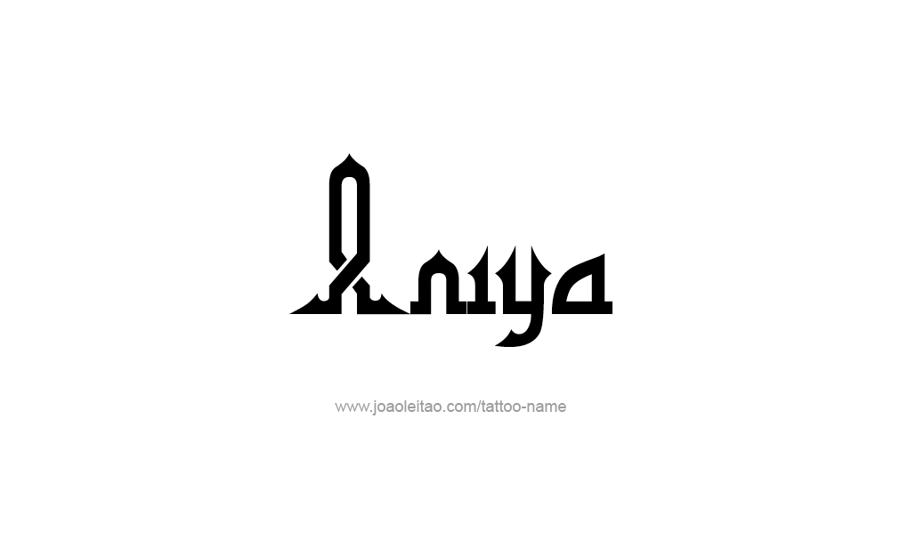 Tattoo Design  Name Aniya   