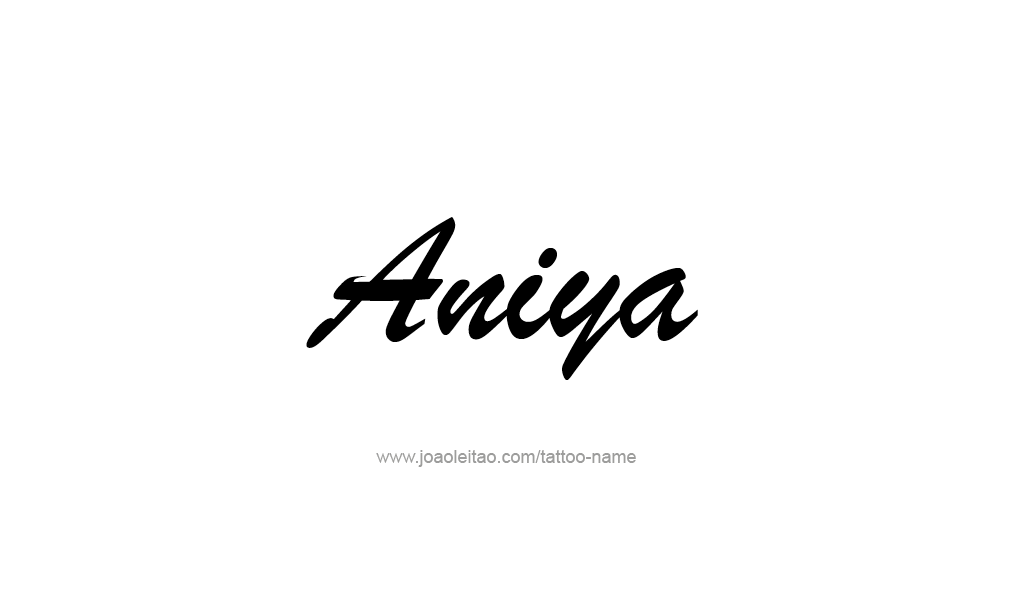 Tattoo Design  Name Aniya   