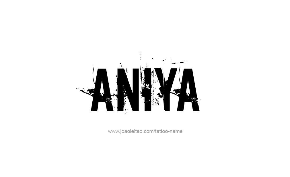 Tattoo Design  Name Aniya   