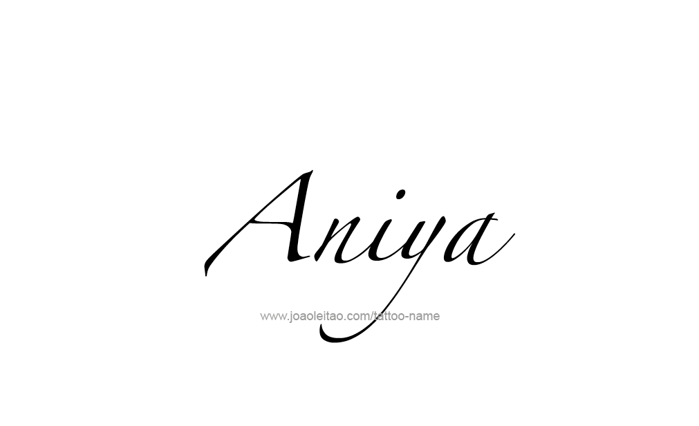 Tattoo Design  Name Aniya   