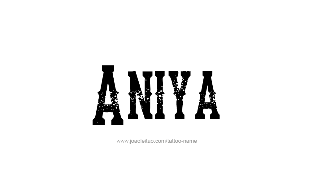 Tattoo Design  Name Aniya   