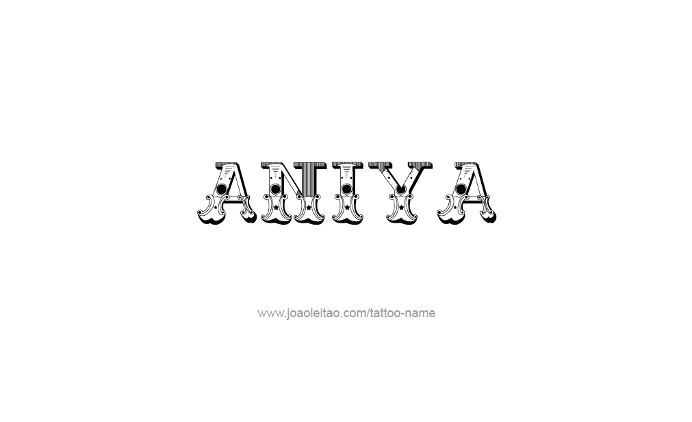 Tattoo Design  Name Aniya   