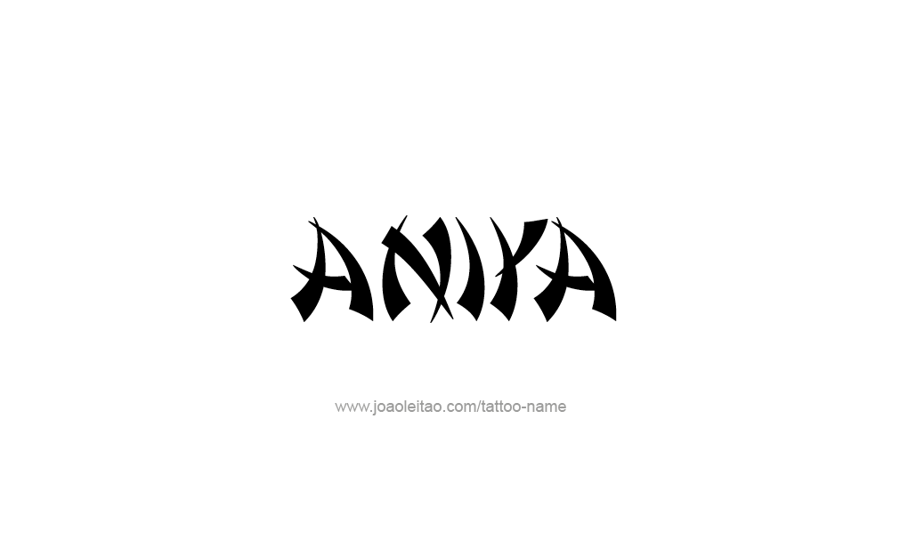 Tattoo Design  Name Aniya