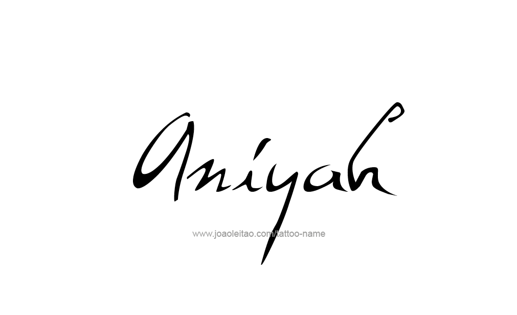 Tattoo Design  Name Aniyah   