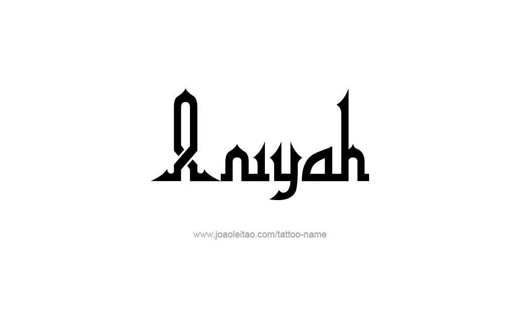 Tattoo Design  Name Aniyah   