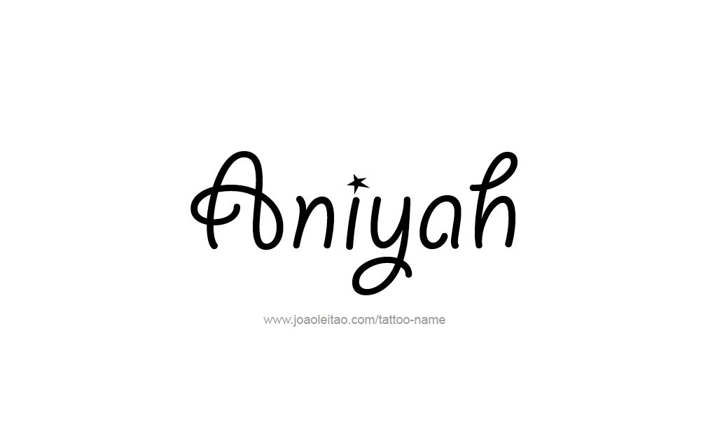 Tattoo Design  Name Aniyah   