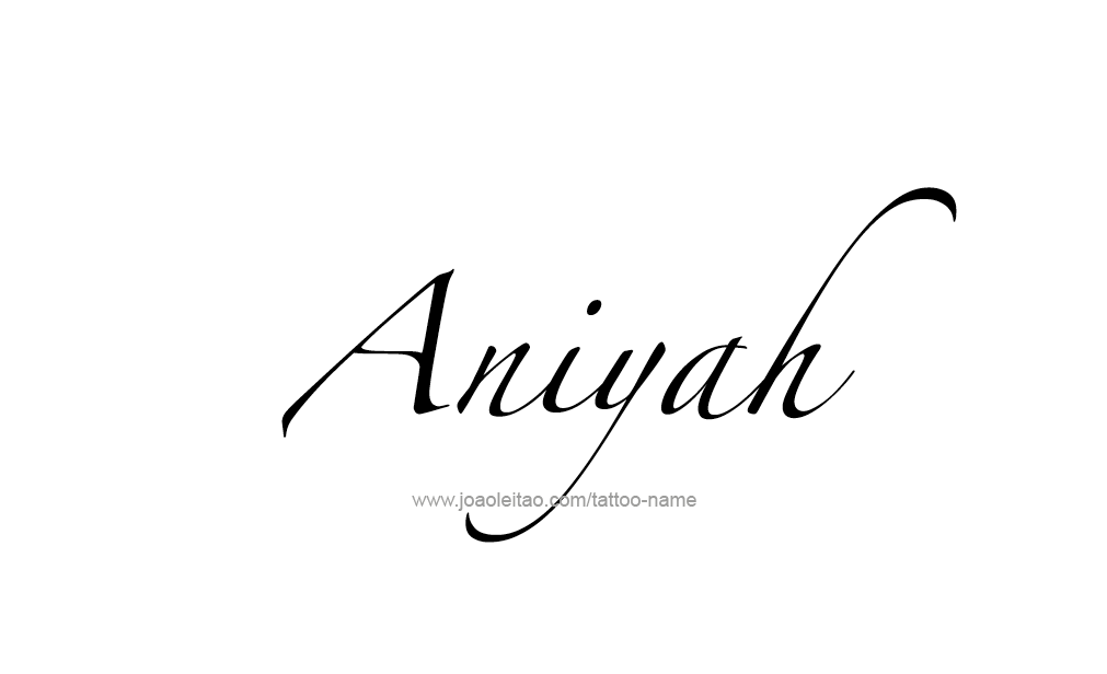 Tattoo Design  Name Aniyah   