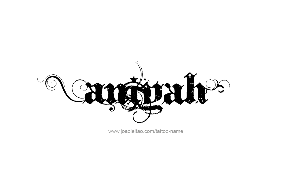 Tattoo Design  Name Aniyah   