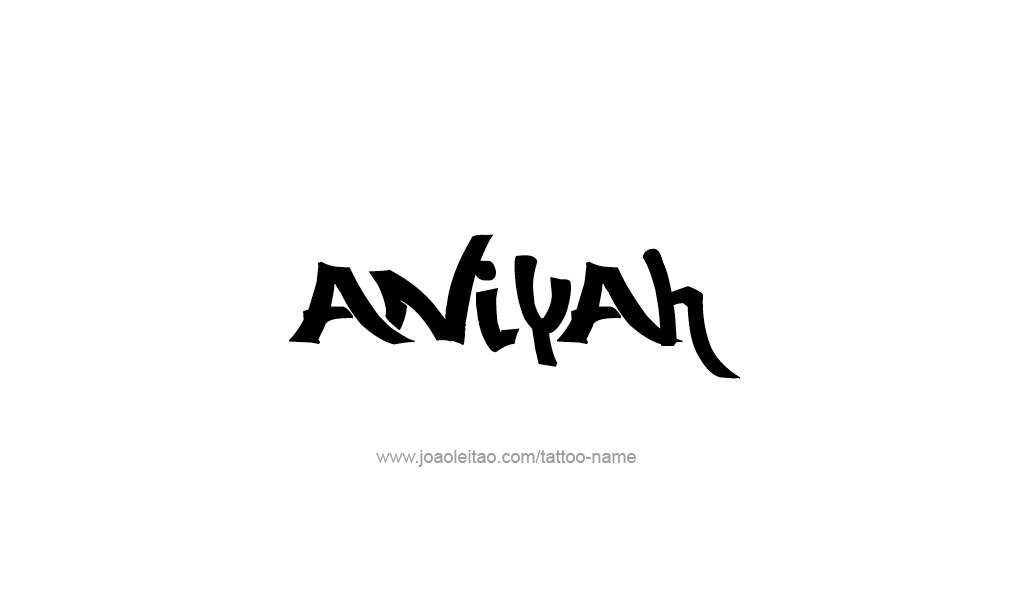 Tattoo Design  Name Aniyah   