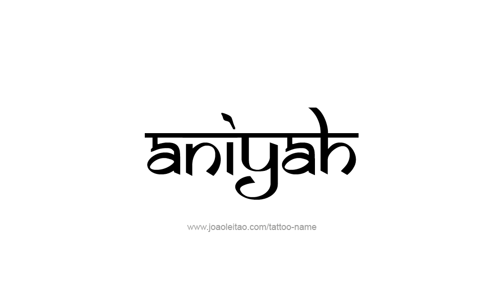 Tattoo Design  Name Aniyah   