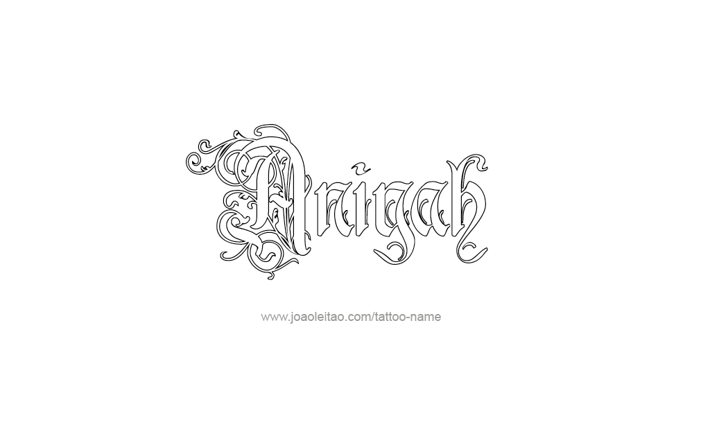 Tattoo Design  Name Aniyah   