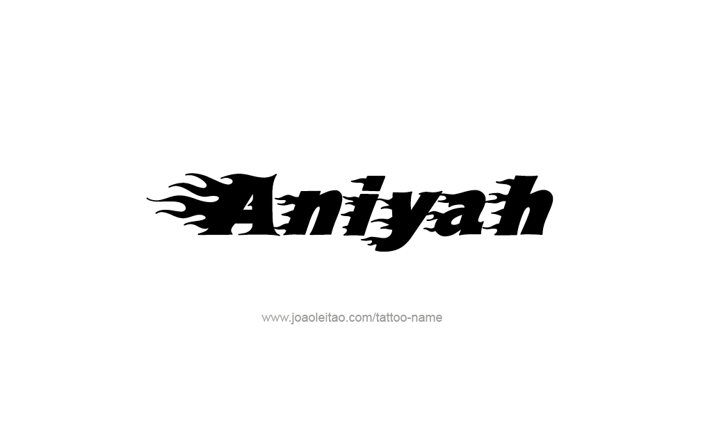 Tattoo Design  Name Aniyah   