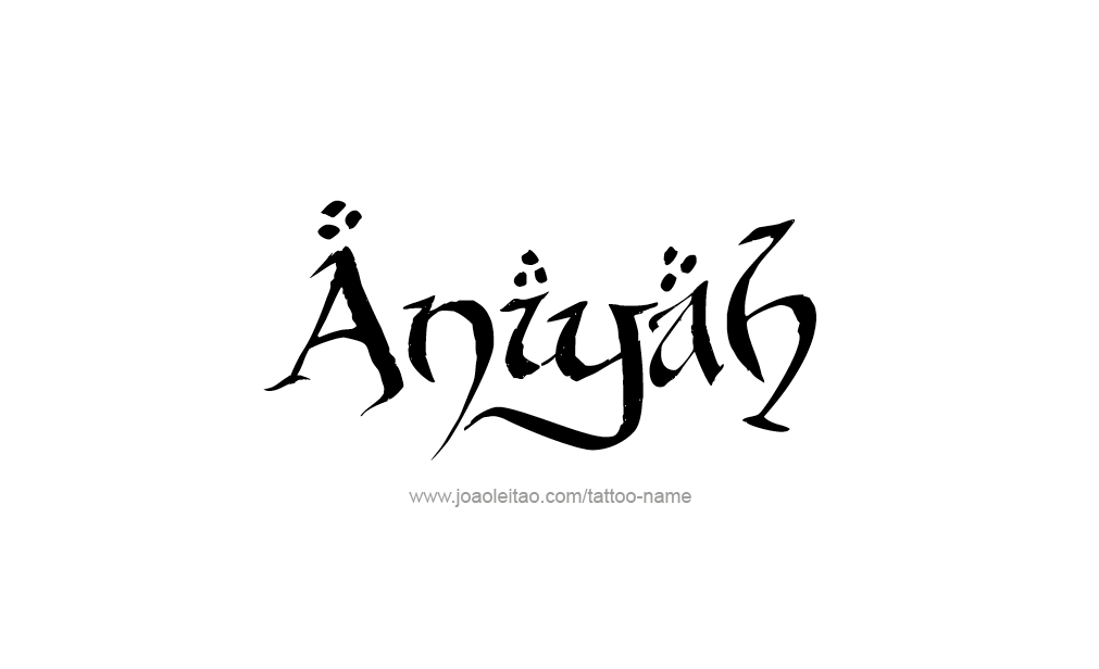 Tattoo Design  Name Aniyah   