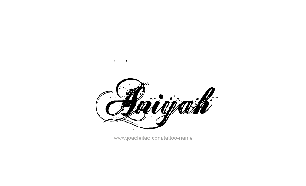 Tattoo Design  Name Aniyah   