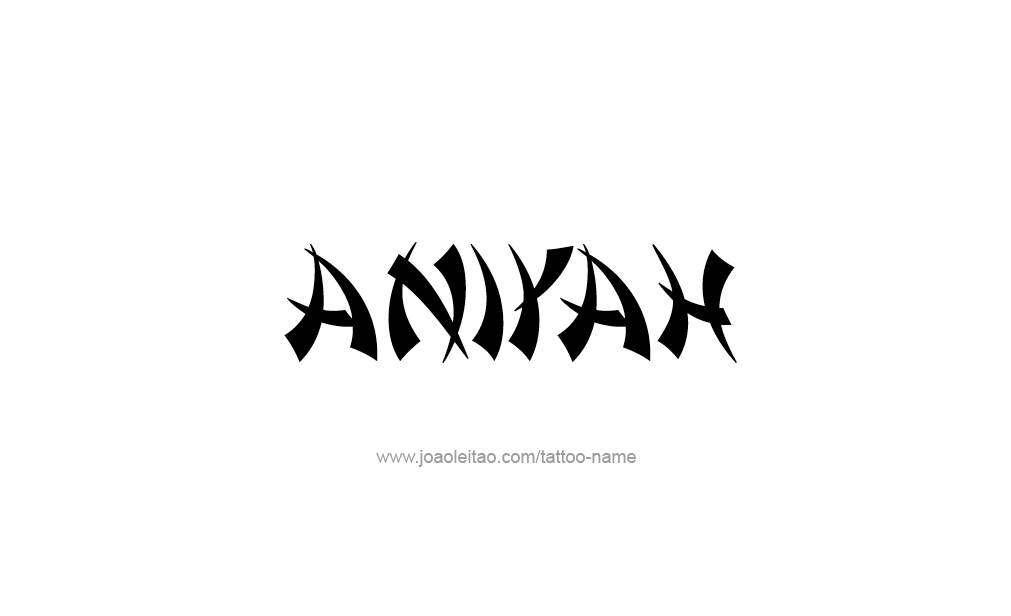 Tattoo Design  Name Aniyah