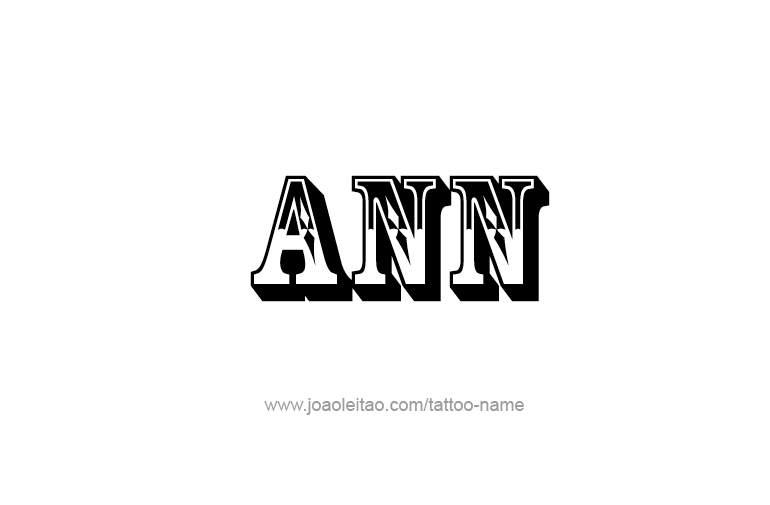 Tattoo Design  Name Ann   