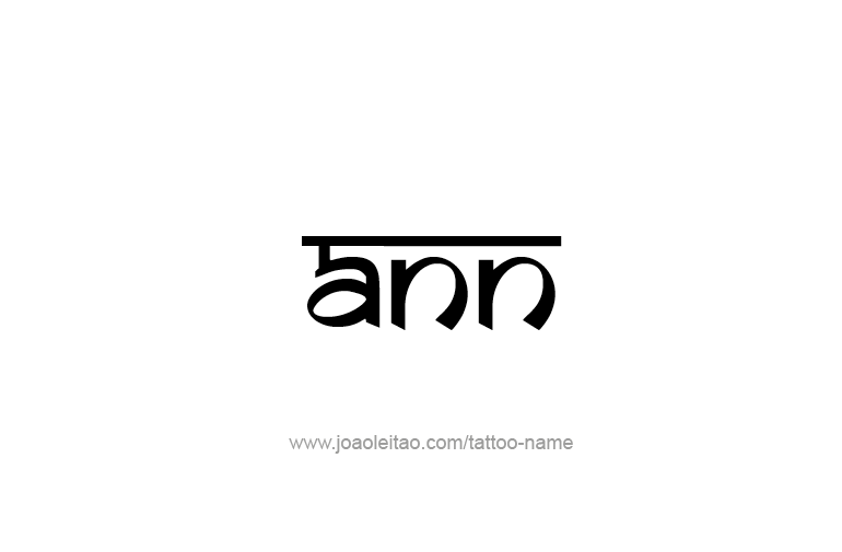 Tattoo Design  Name Ann   