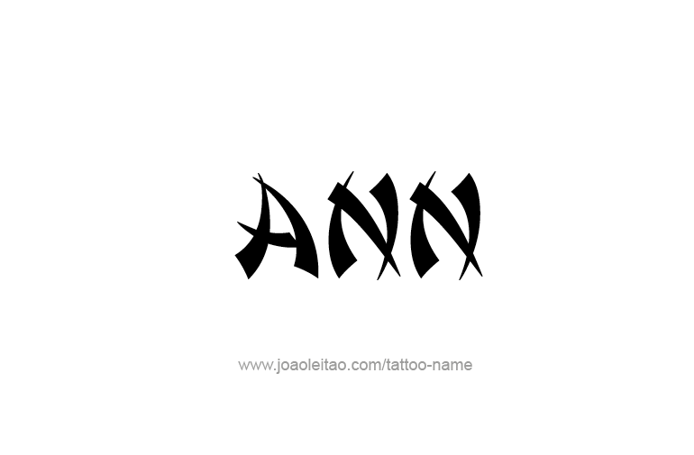 Tattoo Design  Name Ann