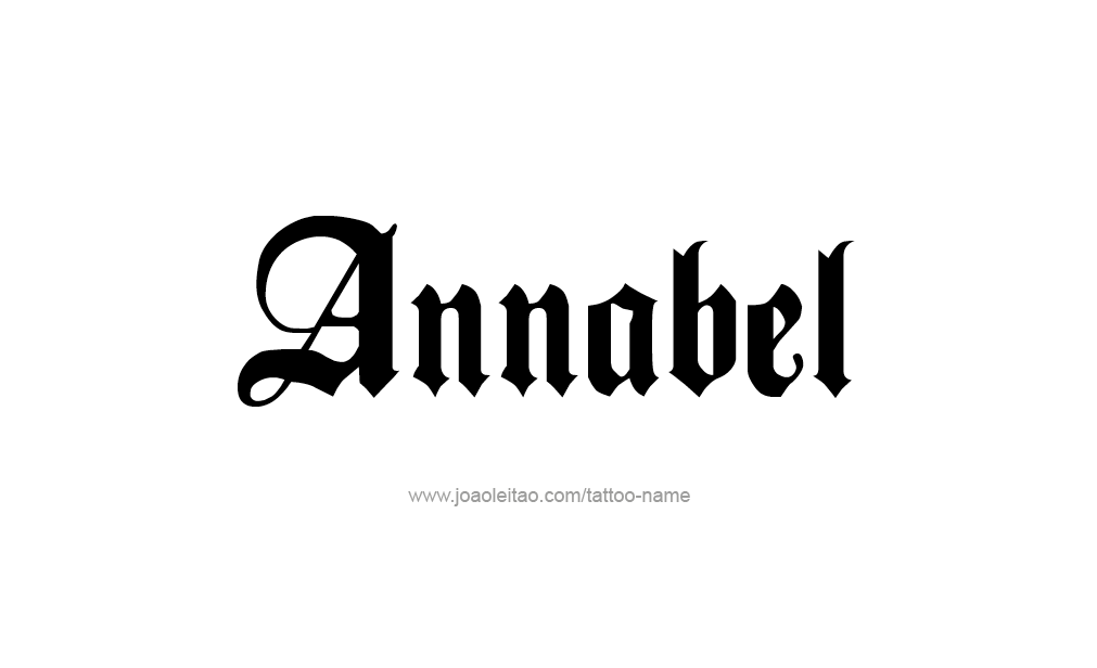 Tattoo Design  Name Annabel   