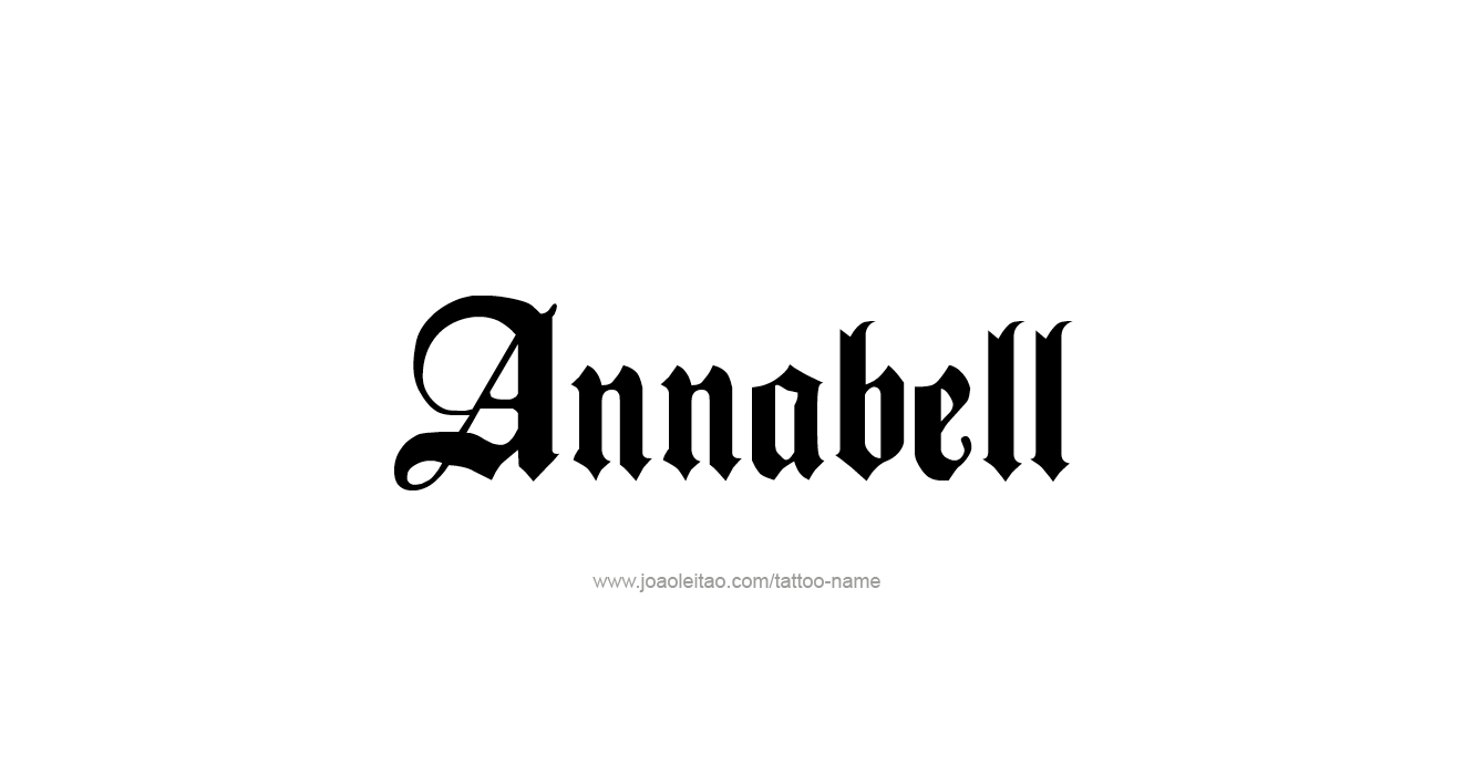 Tattoo Design  Name Annabell   