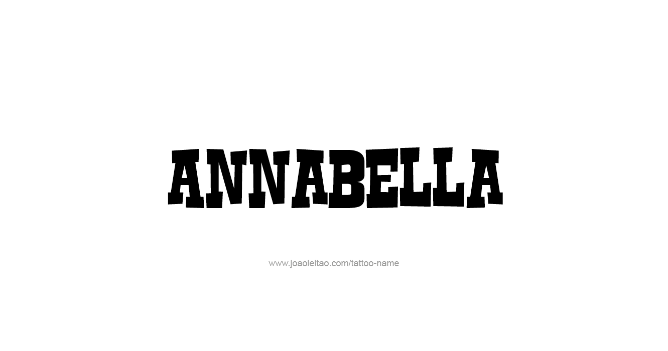 Tattoo Design  Name Annabella   