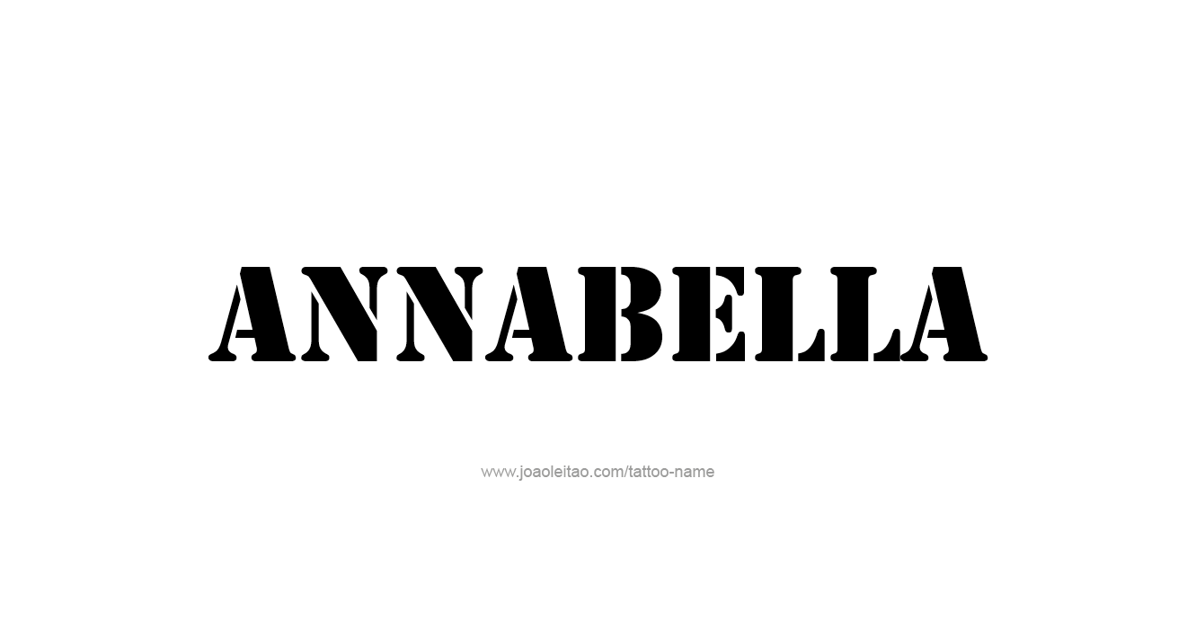 Tattoo Design  Name Annabella   