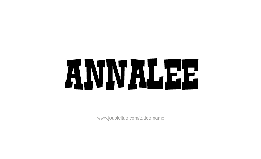 Tattoo Design  Name Annalee   