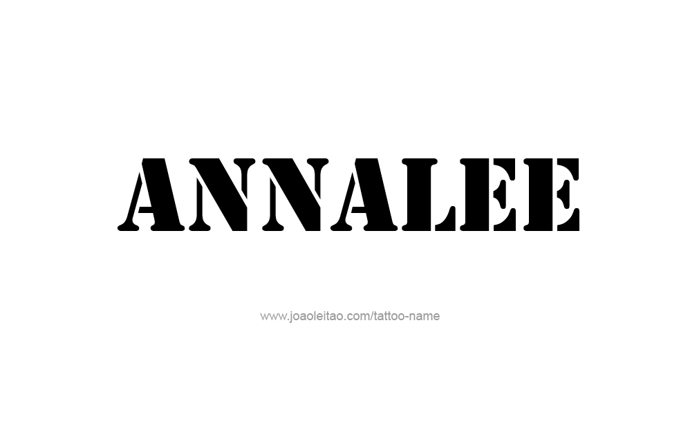 Tattoo Design  Name Annalee   