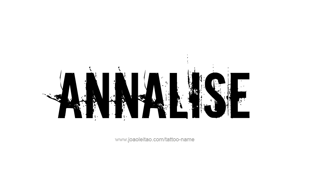 Tattoo Design  Name Annalise   