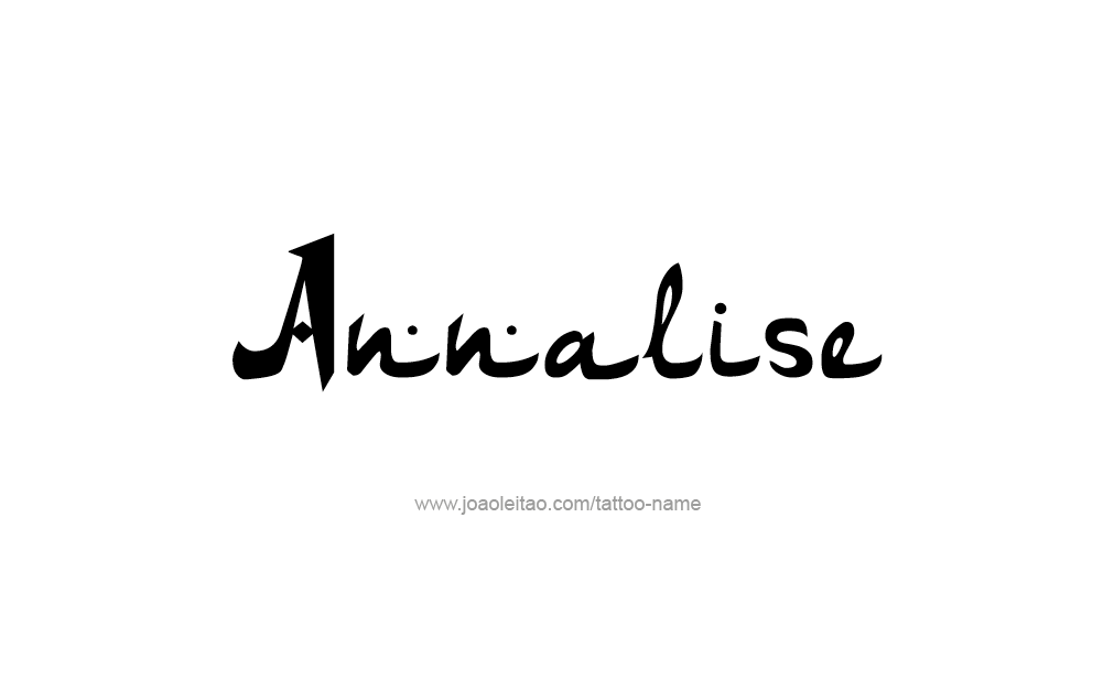 Tattoo Design  Name Annalise   