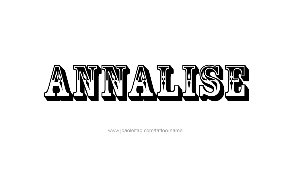 Tattoo Design  Name Annalise   