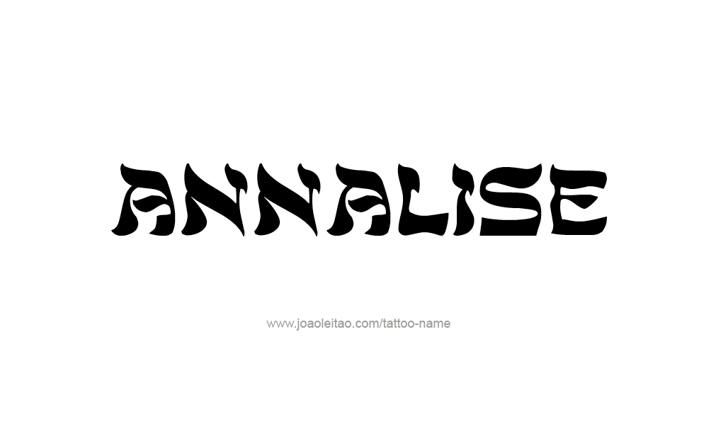 Tattoo Design  Name Annalise   