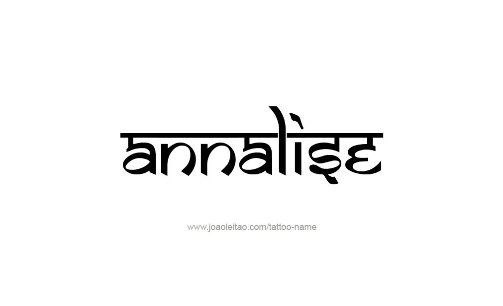 Tattoo Design  Name Annalise   