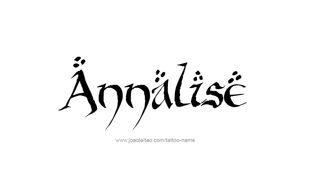 Tattoo Design  Name Annalise   