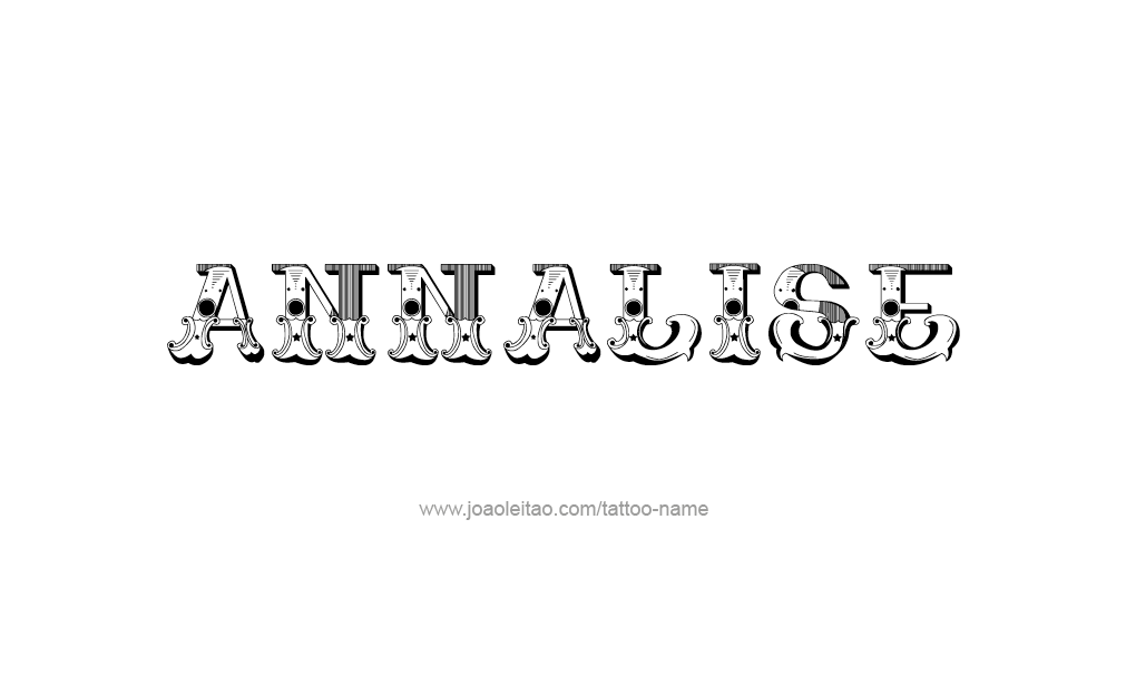 Tattoo Design  Name Annalise   