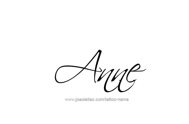 Anne Name Tattoo Designs