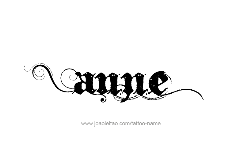 Tattoo Design  Name Anne   