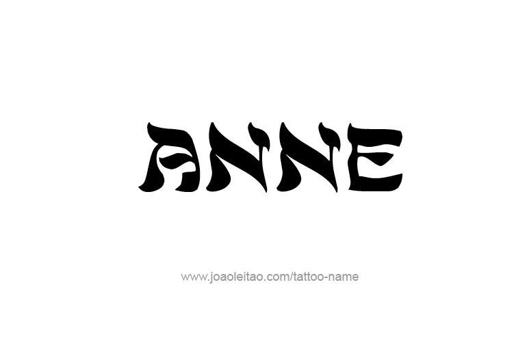 Tattoo Design  Name Anne   