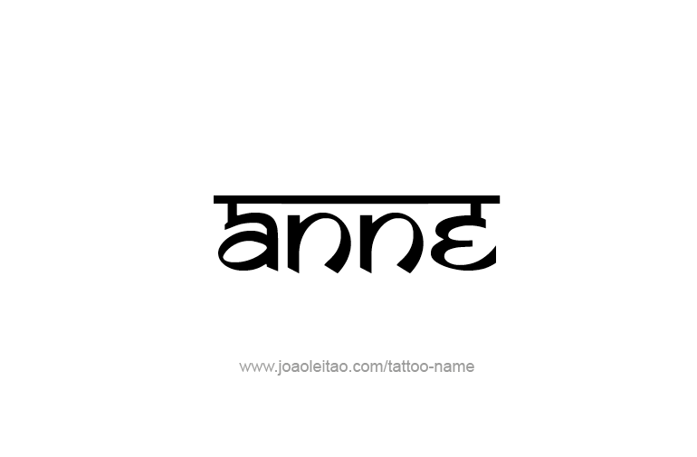 Tattoo Design  Name Anne   